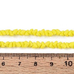 Brins de perles de verre opaques givrées&nbsp;GLAA-N017-4mm-13