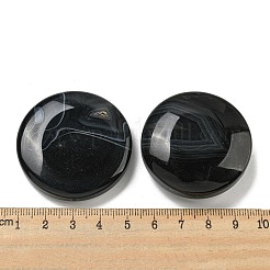 Natürlich gefärbte und erhitzte schwarze Achatperlen&nbsp;G-B070-25