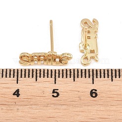 Orecchini in ottone&nbsp;EJEW-P346-02-G