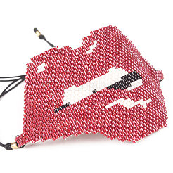 Braccialetti di perline intrecciate in vetro in stile bohémien per donna&nbsp;EW8497-3