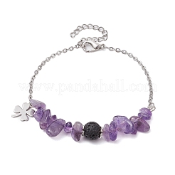 Pulseras de cuentas de piedras preciosas mixtas naturales para mujeres&nbsp;BJEW-JB11279