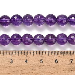 Natürlichen Amethyst Perlen Stränge&nbsp;G-H329-D01-8mm-B