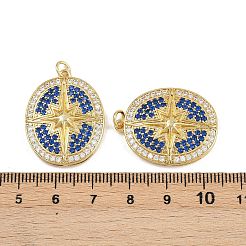 Pendentifs avec zircon cubiques à micro-pavés en laiton&nbsp;KK-L240-20G