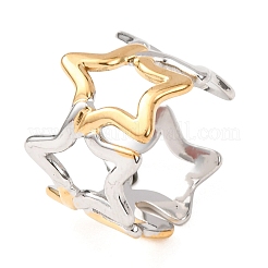 Offene Manschettenringe aus Edelstahl 304&nbsp;RJEW-Z142-01GP