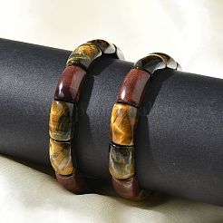 Natürliche Tigerauge-Perlen-Stretch-Armbänder für Damen und Herren&nbsp;BJEW-C097-02A