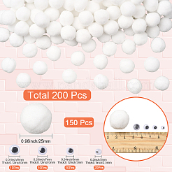 150 pallina di pompon in poliestere&nbsp;DIY-SC0031-33F