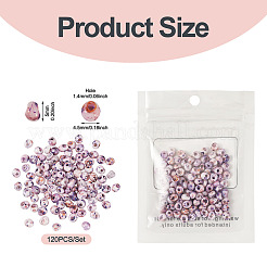 Perles de rocaille en verre picasso&nbsp;SEED-TADJ0001-05I