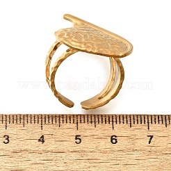 Bague ouverte en acier inoxydable 304 pour femme&nbsp;RJEW-A053-06G-06
