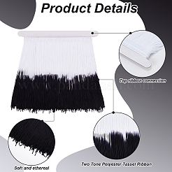 2 m zweifarbiges Polyester-Quastenband&nbsp;OCOR-FG0002-37C