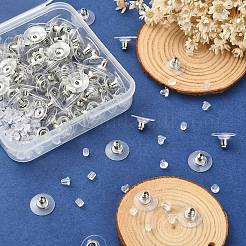 300 Stück 3-teilige Ohrmuttern aus Messing und Kunststoff&nbsp;FIND-YW0002-17P