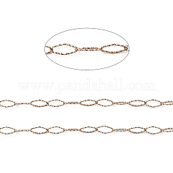 Catene a maglie con occhio di cavallo testurizzato in acciaio inossidabile 304 placcate ioni (ip)&nbsp;CHS-I020-01B-RG