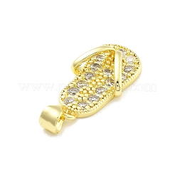 Porte micro ouvrent pendentifs zircone cubique en laiton de placage&nbsp;KK-D359-32G