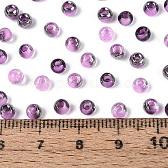 Transparente innenfarbene Glas-Saatperlen&nbsp;SEED-T007-19A-03