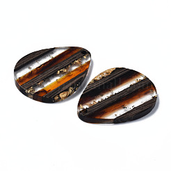 Pendentifs en résine transparente et bois de noyer&nbsp;RESI-N025-015A-A01