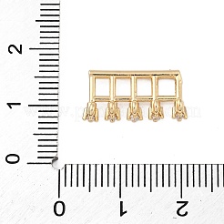 Ciondoli connettore in ottone chiaro con zirconi cubici&nbsp;KK-P289-15G