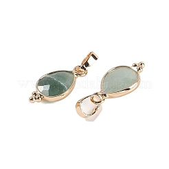 Natürliche grüne Aventurin facettierte Anhänger&nbsp;X-KK-L218-004G-06