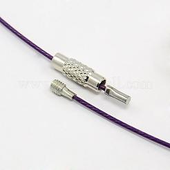 Collier avec cordon en fil d'acier inoxydable 201&nbsp;TWIR-SW001-7