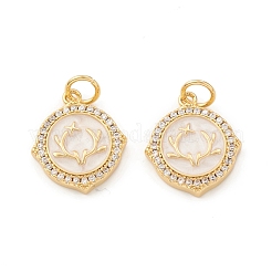 Pendentifs en zircone cubique micro-pavés en laiton écologiques&nbsp;KK-I698-15G