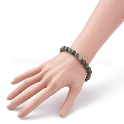 Bracciali con perline di diaspro zebra verde naturale&nbsp;BJEW-JB06470