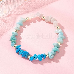 Braccialetti elastici con perline di pietre preziose miste naturali e sintetiche per le donne&nbsp;BJEW-JB13107