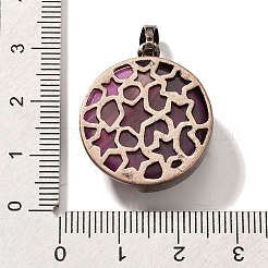 Pendentifs en agate à bandes d'orchidée naturelle (teinte et chauffée)&nbsp;G-P560-01R-15