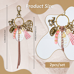 2 pendentif décoratif en alliage&nbsp;HJEW-FH00082