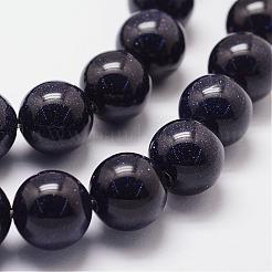 Synthetische blauen goldstone Perlen Stränge&nbsp;G-N0178-03-12mm
