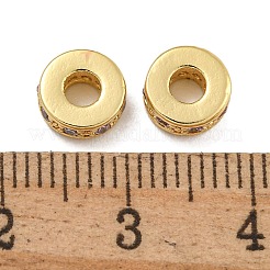 Cremagliera placcatura micro ottone spianare perline zirconi&nbsp;KK-U030-31G-07