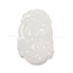 Natürliche weiße Jade geschnitzte Anhänger&nbsp;G-S384-01K