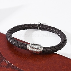 Pulseras de cordón de cuero de microfibra trenzada&nbsp;BJEW-D304-13P-01