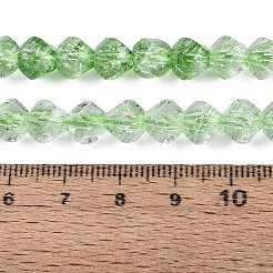 Brins de perles de verre transparentes craquelées&nbsp;GLAA-N068-02A-05