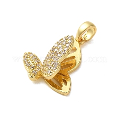 Pendentifs avec zircon cubiques à micro-pavés en laiton&nbsp;KK-E105-01G-02