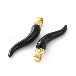 Ciondoli smaltati in ottone placcato a cremagliera&nbsp;KK-C008-19G