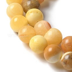 Natürliche gelbe Jade Perlen Stränge&nbsp;G-F591-17-8MM