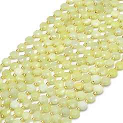 Natürliche Zitronen Jade Perlen Stränge&nbsp;G-C116-A43-02