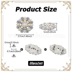 20 pièce de rivets en alliage de zinc&nbsp;BUTT-NB0001-84C