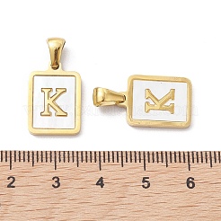Pendentifs en forme de coquillage pavé en acier inoxydable 304 avec placage ionique (IP)&nbsp;X-STAS-G327-01G-K