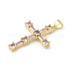 Gestell Messing micro ebnen Zirkonia Anhänger&nbsp;KK-C052-09G