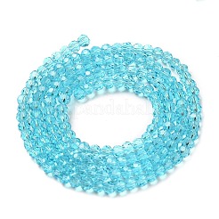 Abalorios de vidrio transparente hebras&nbsp;LS-EGLA-A035-T3mm-D08