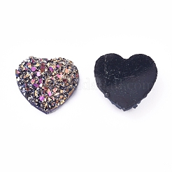 Cabochon in resina drusa brillante&nbsp;RESI-WH0008-30F