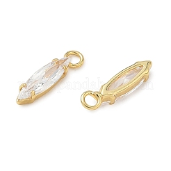 Ciondoli in ottone con pavé di zirconi chiari&nbsp;CU-CBAD360-09G-01