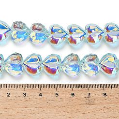 Electroplate transparentes abalorios de vidrio hebras&nbsp;EGLA-B012-AB05
