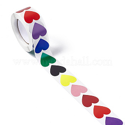 8-farbige Herz-Aufkleberrollen aus Papier&nbsp;X1-STIC-E001-06