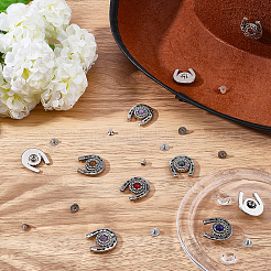 10 pièce de rivets décoratifs en alliage bicolore&nbsp;HJEW-CP00086