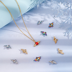18 colgante de acero inoxidable 304 de 3 colores con rhinestone.&nbsp;STAS-UN0044-61