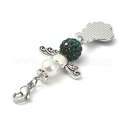 Décoration pendentif en alliage émail ange thème de noël&nbsp;HJEW-TA00026