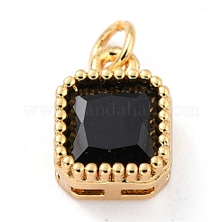 Encantos de circonita cúbica con incrustaciones de latón chapado en oro real de 18k&nbsp;ZIRC-L100-073G-03