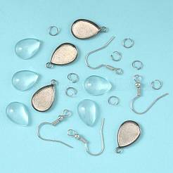 Kits para hacer aretes colgantes en forma de lágrima diy&nbsp;DIY-FS0009-19