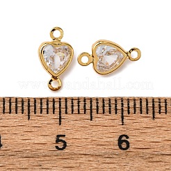 Verbindungsanhänger mit durchsichtigem Zirkonia-Pavé aus Messing&nbsp;KK-Z121-06G-03