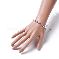 Glasgeflochtene Perlenarmbänder galvanisieren&nbsp;BJEW-JB04236-02